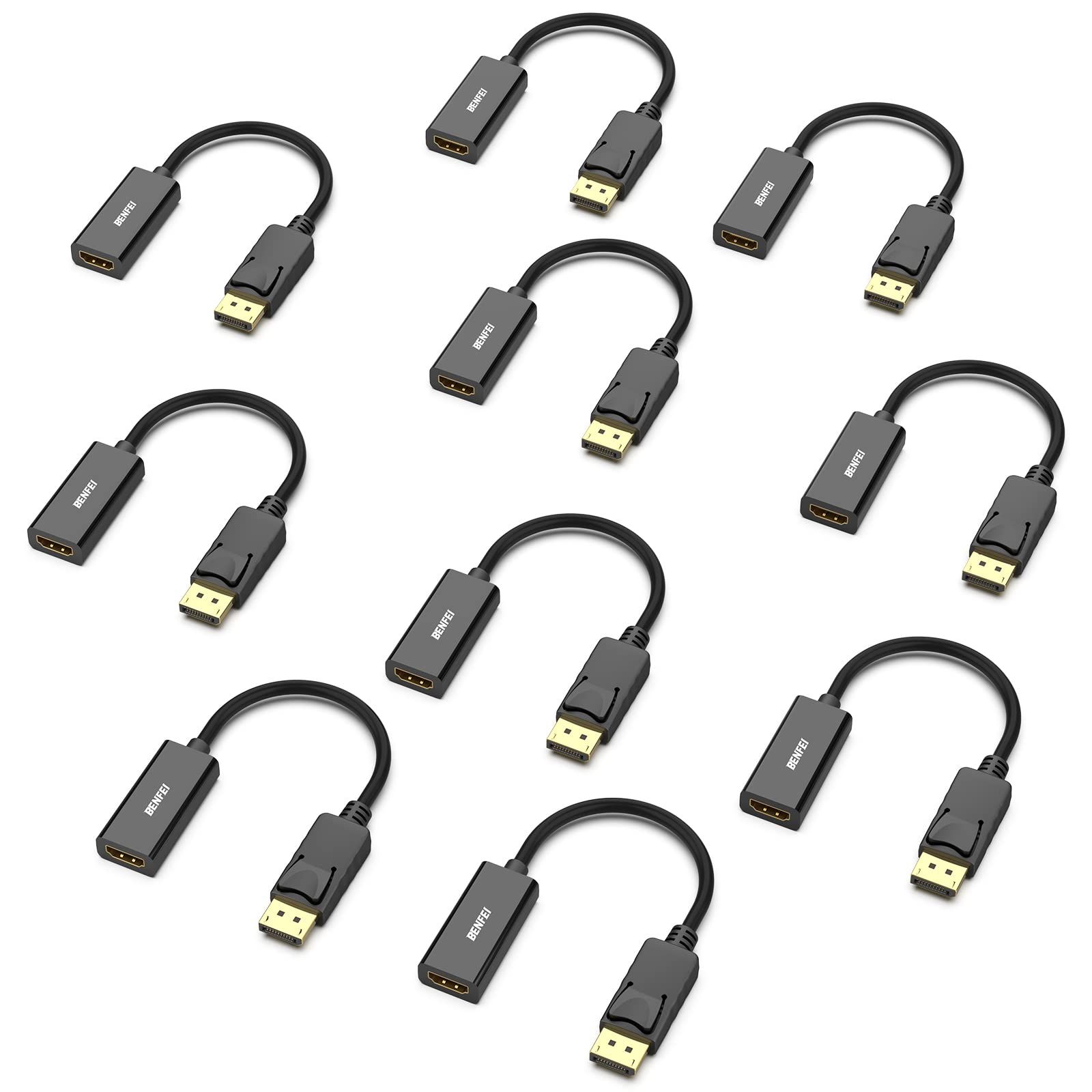 BENFEI DisplayPort ディスプレイポート HDMI 変換ケーブル 最大4 K 30 Hzまでの解像度に対応 オスからメス 逆方向に非対応