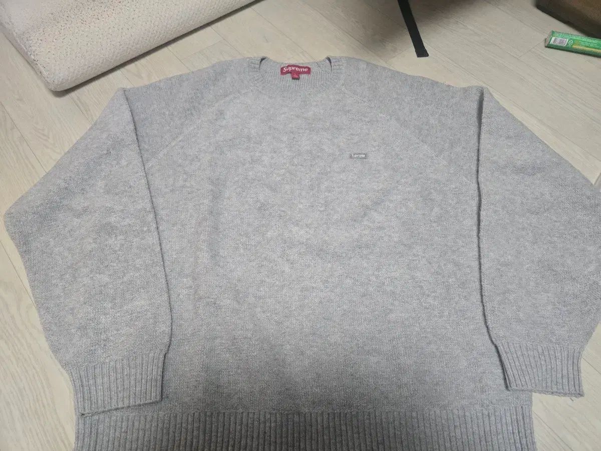 Supreme French Terry Small Box Sweater Heather Gray - 24FW Supreme 