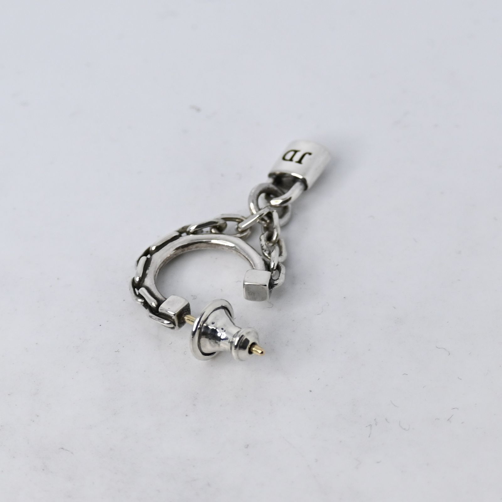 美品!ジャスティンデイビス SEJ431 RITCHIE LOCK ピアス 研磨済】 JUSTIN DAVIS RITCHIE with LOCK ピアス SEJ431 シルバー K18