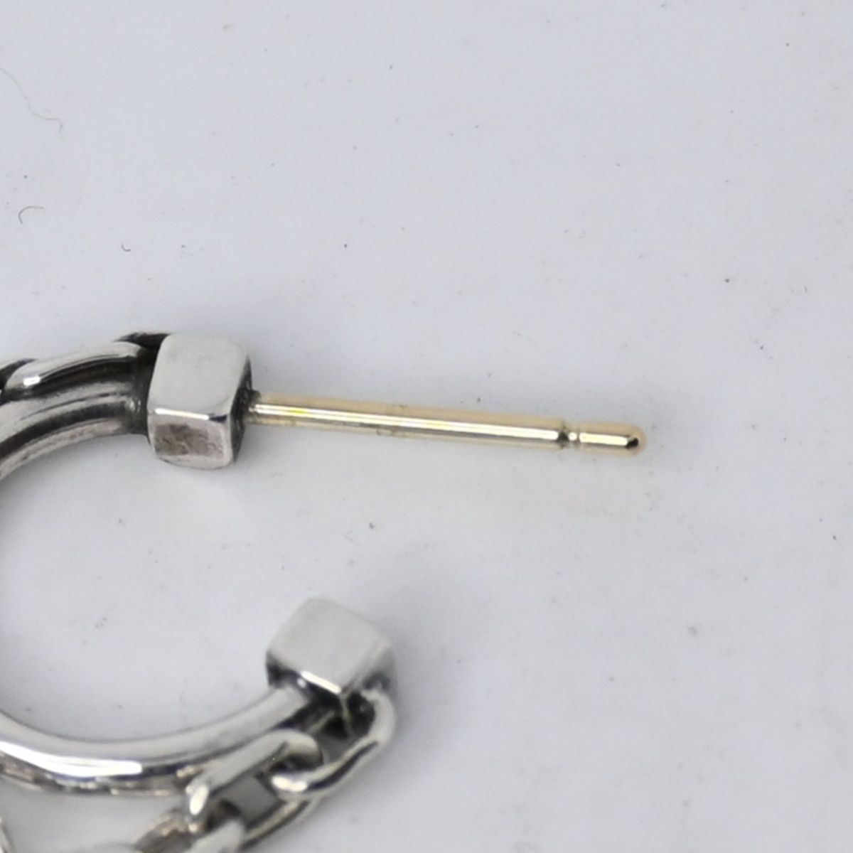 研磨済】 JUSTIN DAVIS RITCHIE with LOCK ピアス SEJ431 シルバー K18