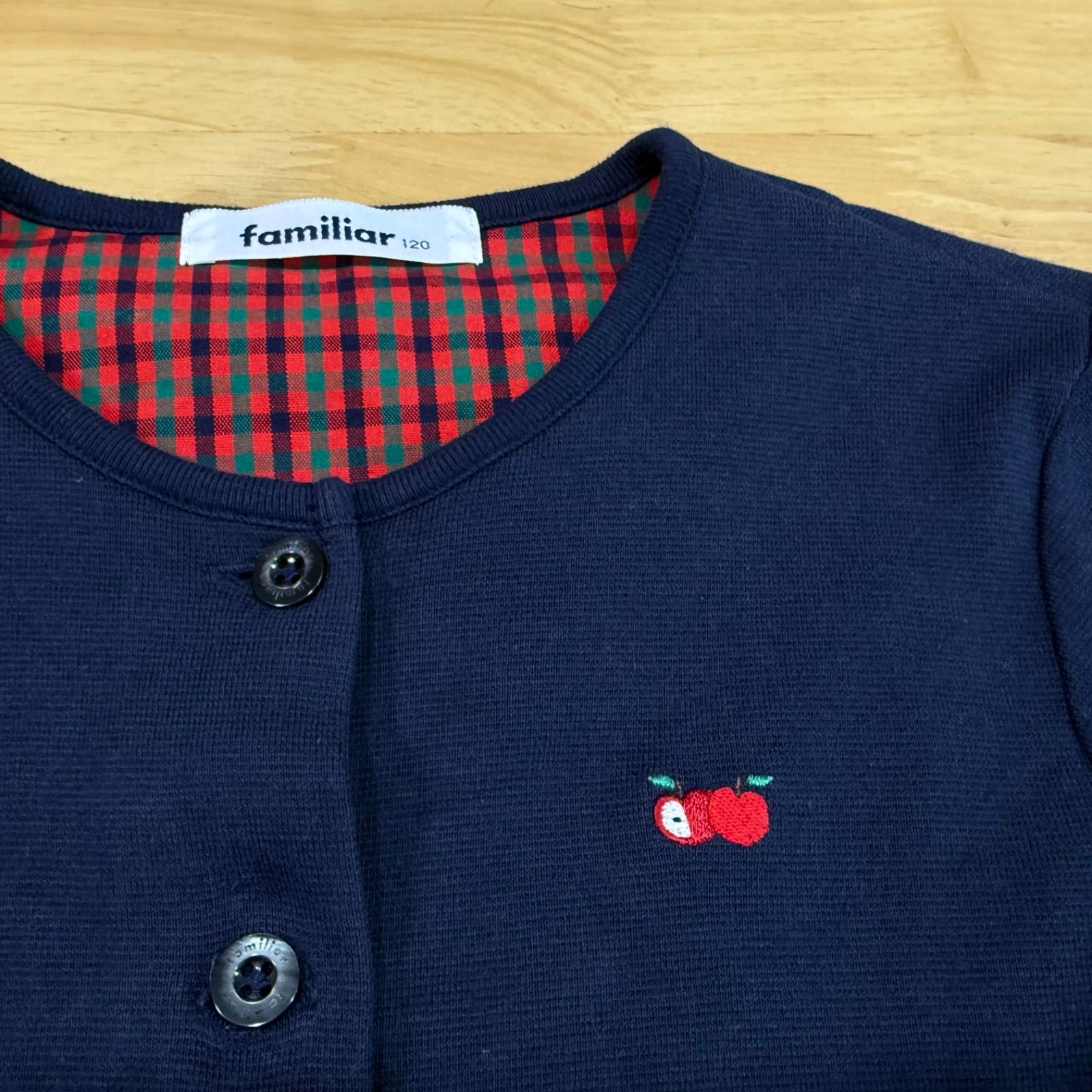 ファミリアカーディガン◎極美品◎サイズ120 - メルカリ