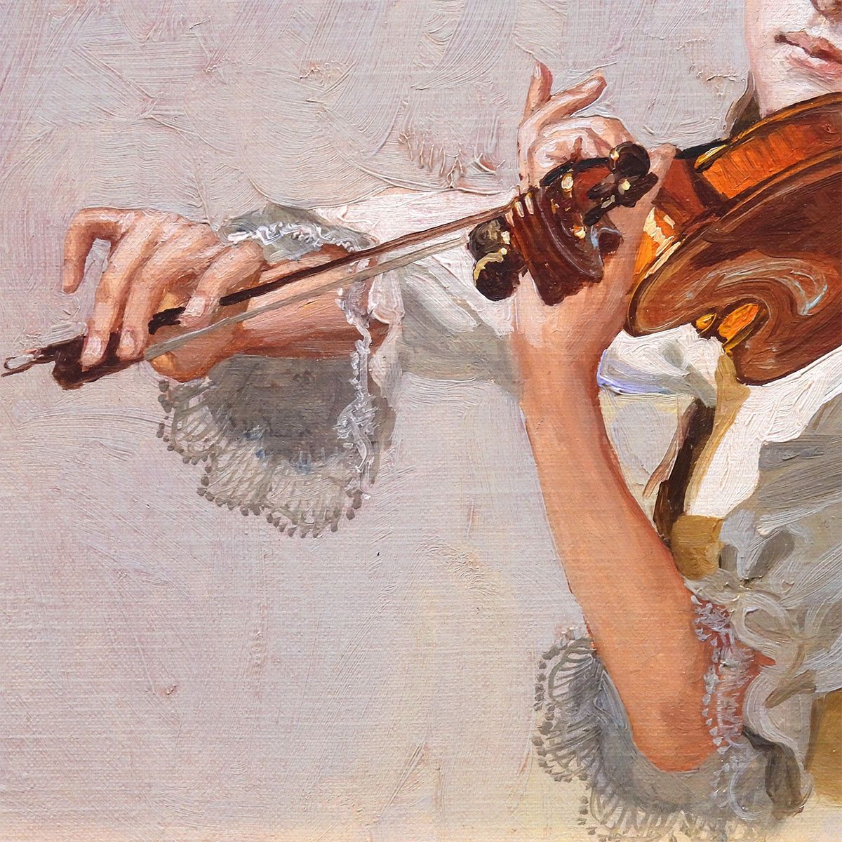 奥龍之介 メロディー 油彩3号 人物画 共シール 女性像 少女像 美人画