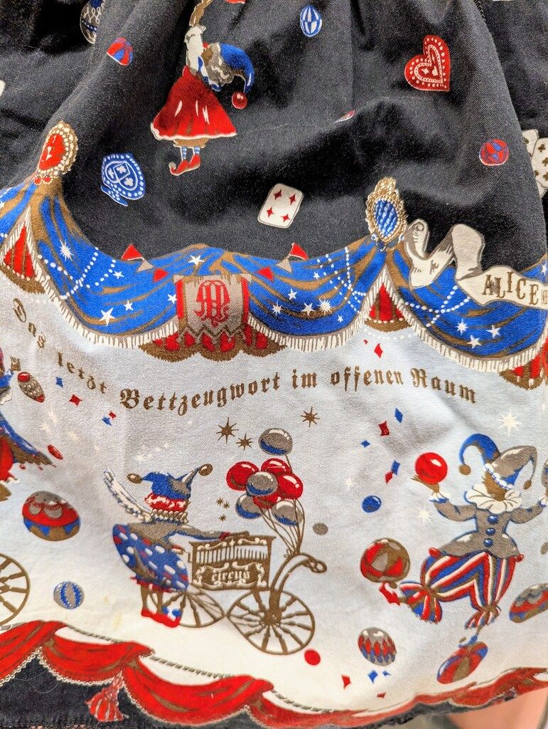 ALICE and the PIRATES Twilight Circus スカート トワイライトサーカス柄 ハイウエストスカート ブラック LOLITA ロリータ ゴスロリ アリパイ