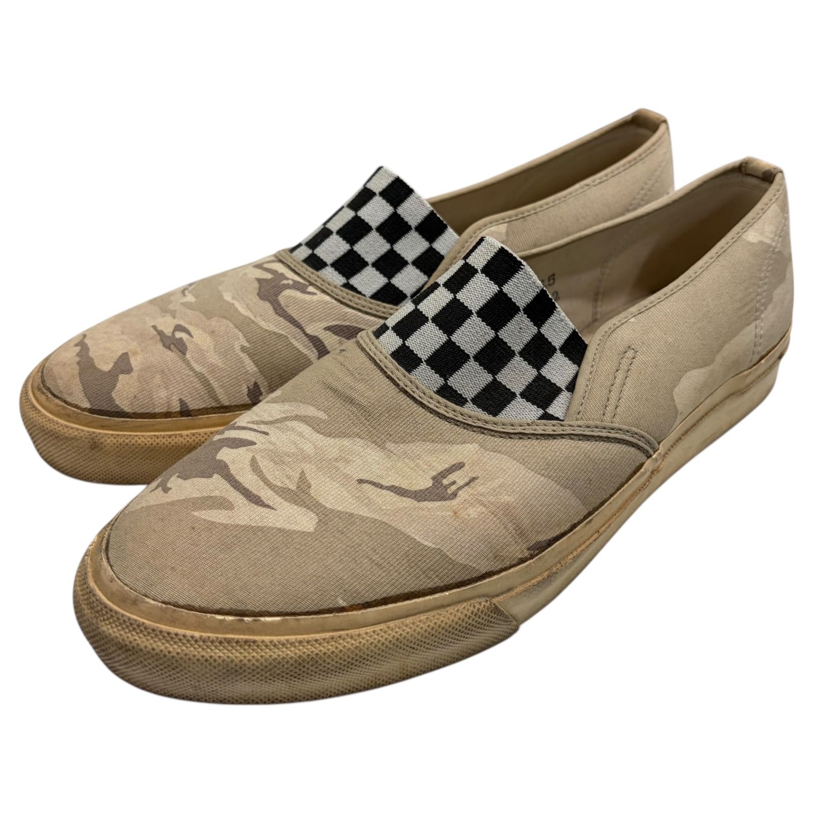 UNDERCOVER(アンダーカバー) Camouflage Checkered Flocked Slip-On 