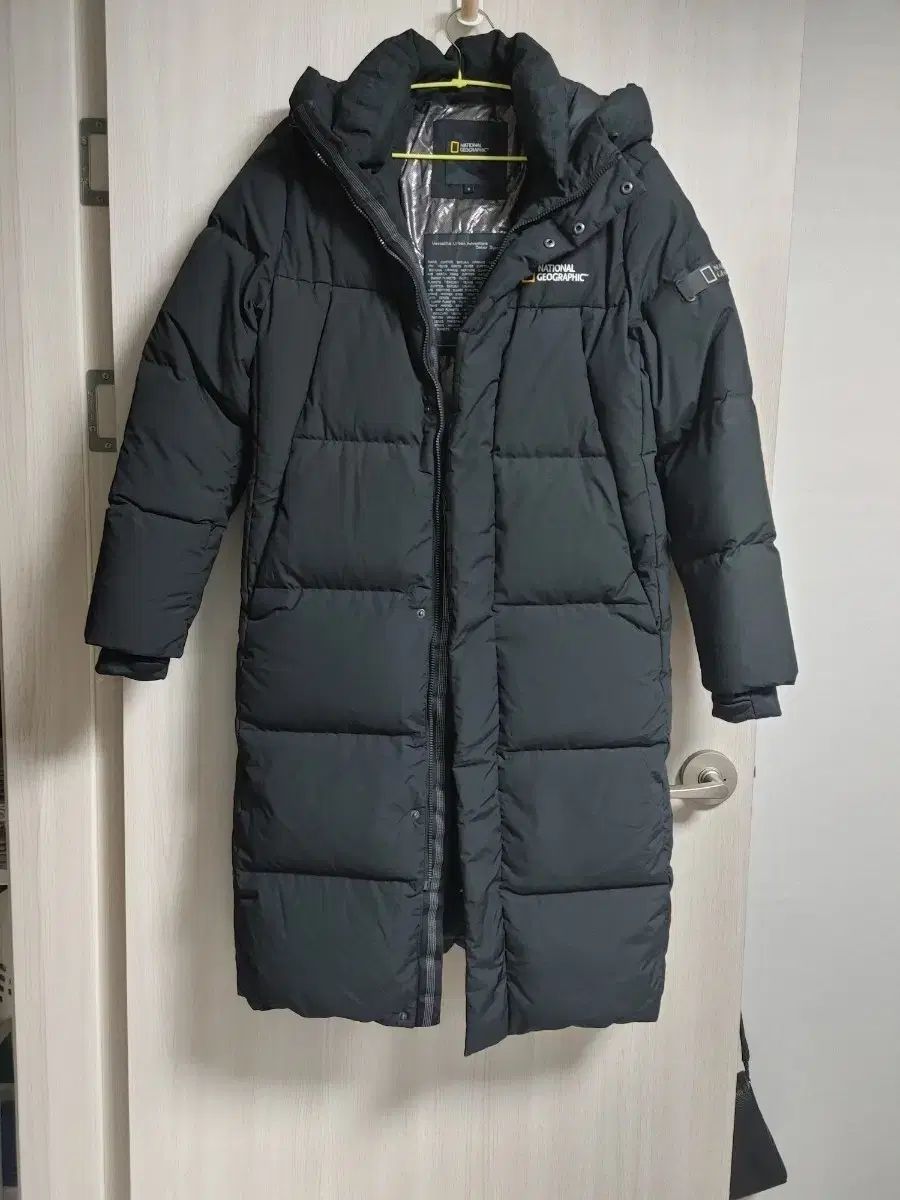 National Geographic ロングダウンジャケット ブラック b ナショナルジオグラフィック ダウンジャケット ロング丈 ブラック
