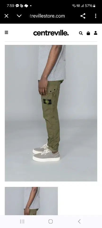 ストーンアイランド カーゴ ジョガーパンツ オリーブ w28 ウエストゴム