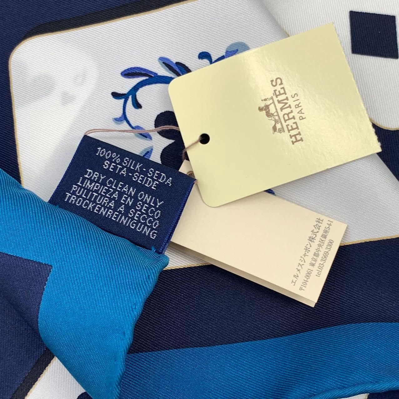 未使用品 HERMES エルメス シルク スカーフ カレ90 Jeu De Cartes