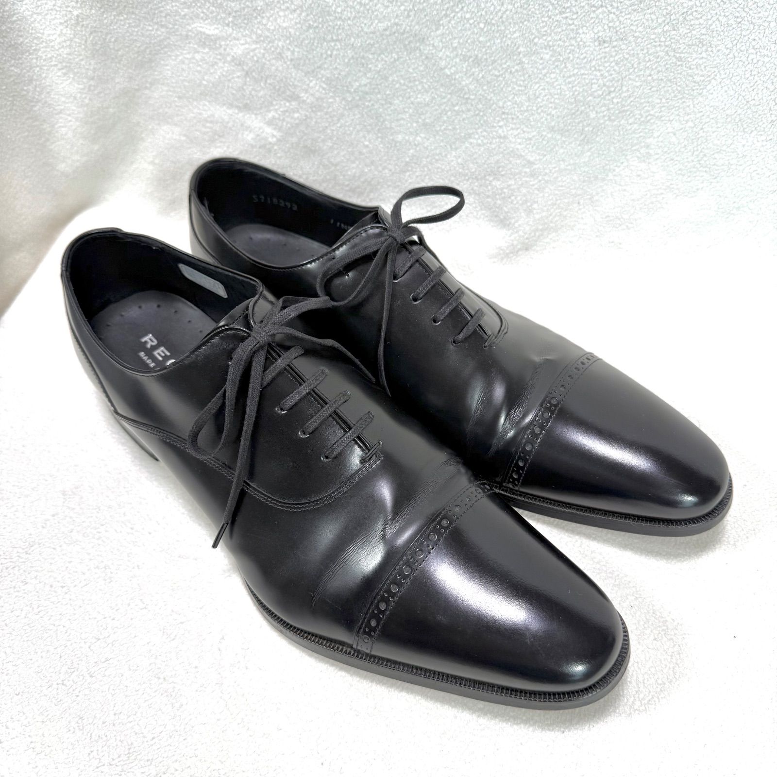 美品・サイズ27.0✨リーガル 11NR ストレートチップ レザー ブラック