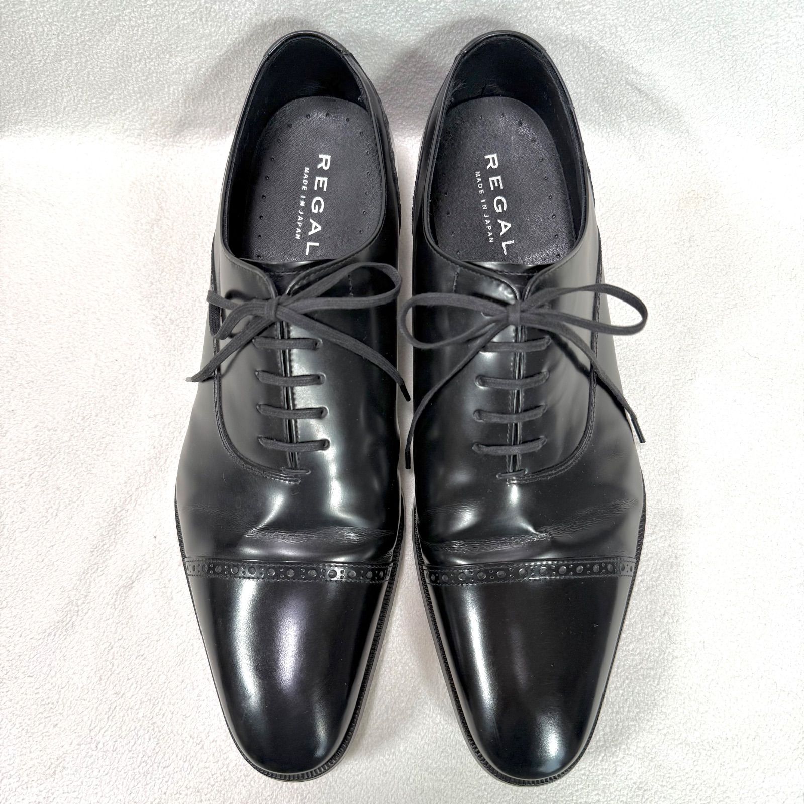 美品・サイズ27.0✨リーガル 11NR ストレートチップ レザー ブラック