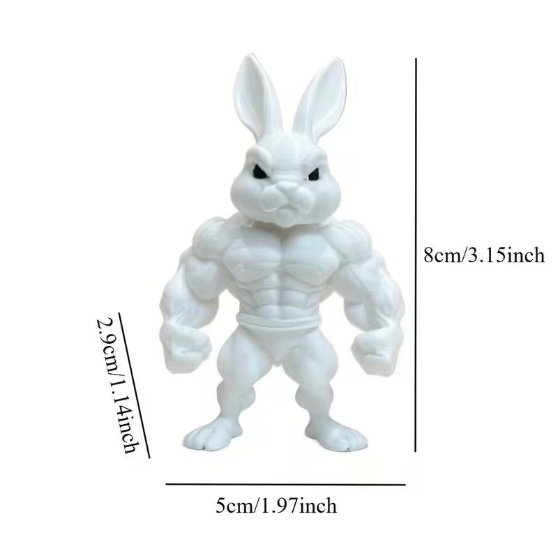 フィギュア マッスルウサギ 8cm 仁王立ち うさぎ マッチョ 筋肉
