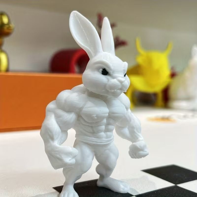フィギュア マッスルウサギ 8cm 仁王立ち うさぎ マッチョ 筋肉
