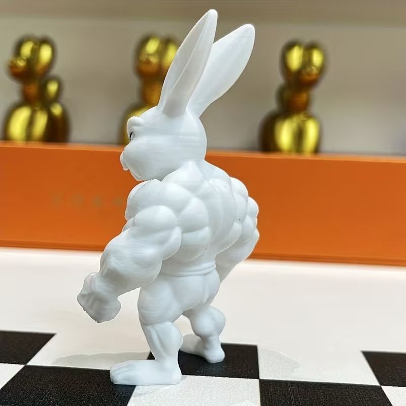 フィギュア マッスルウサギ 8cm 仁王立ち うさぎ マッチョ 筋肉