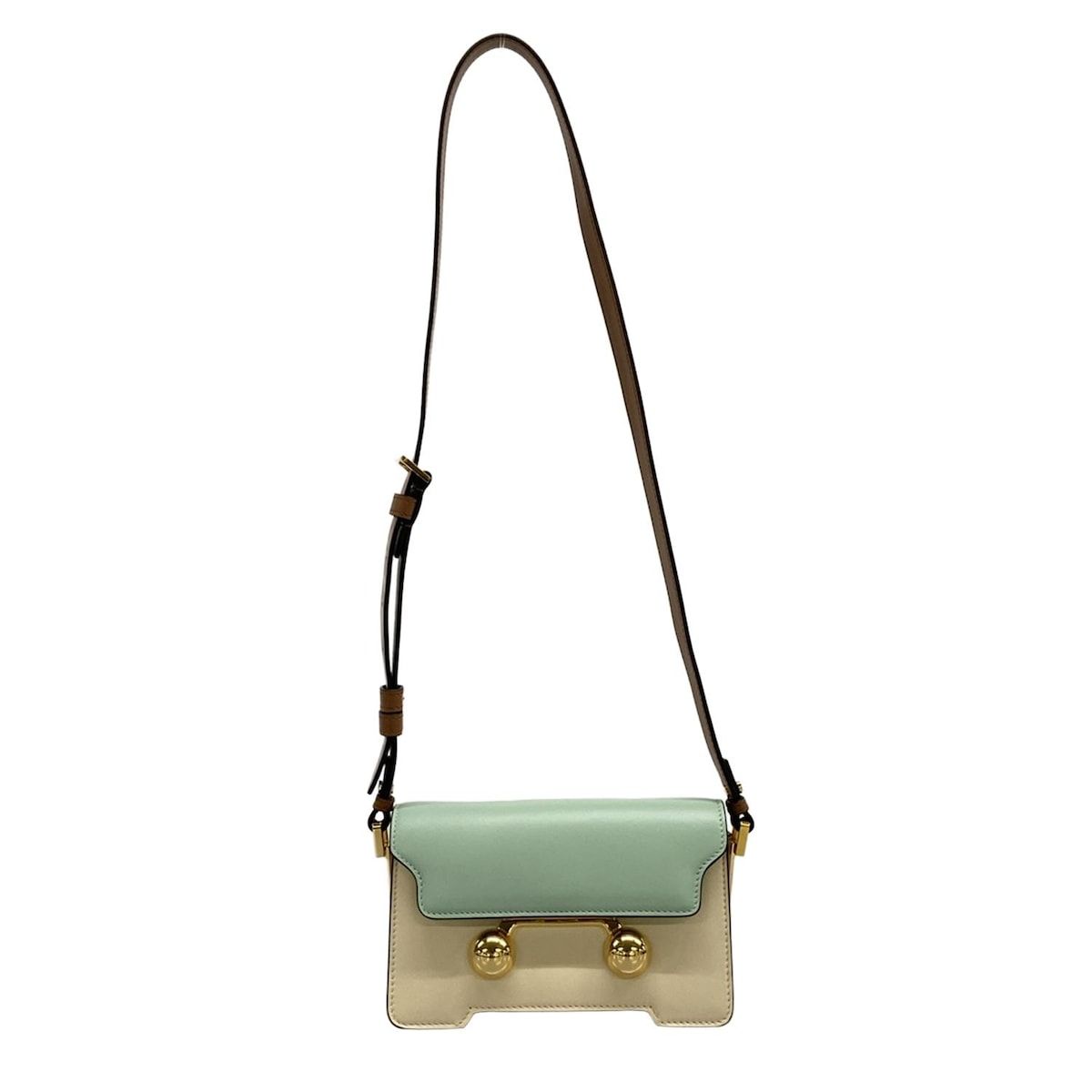MARNI(マルニ) ショルダーバッグ美品 - アイボリー×ライトグリーン 