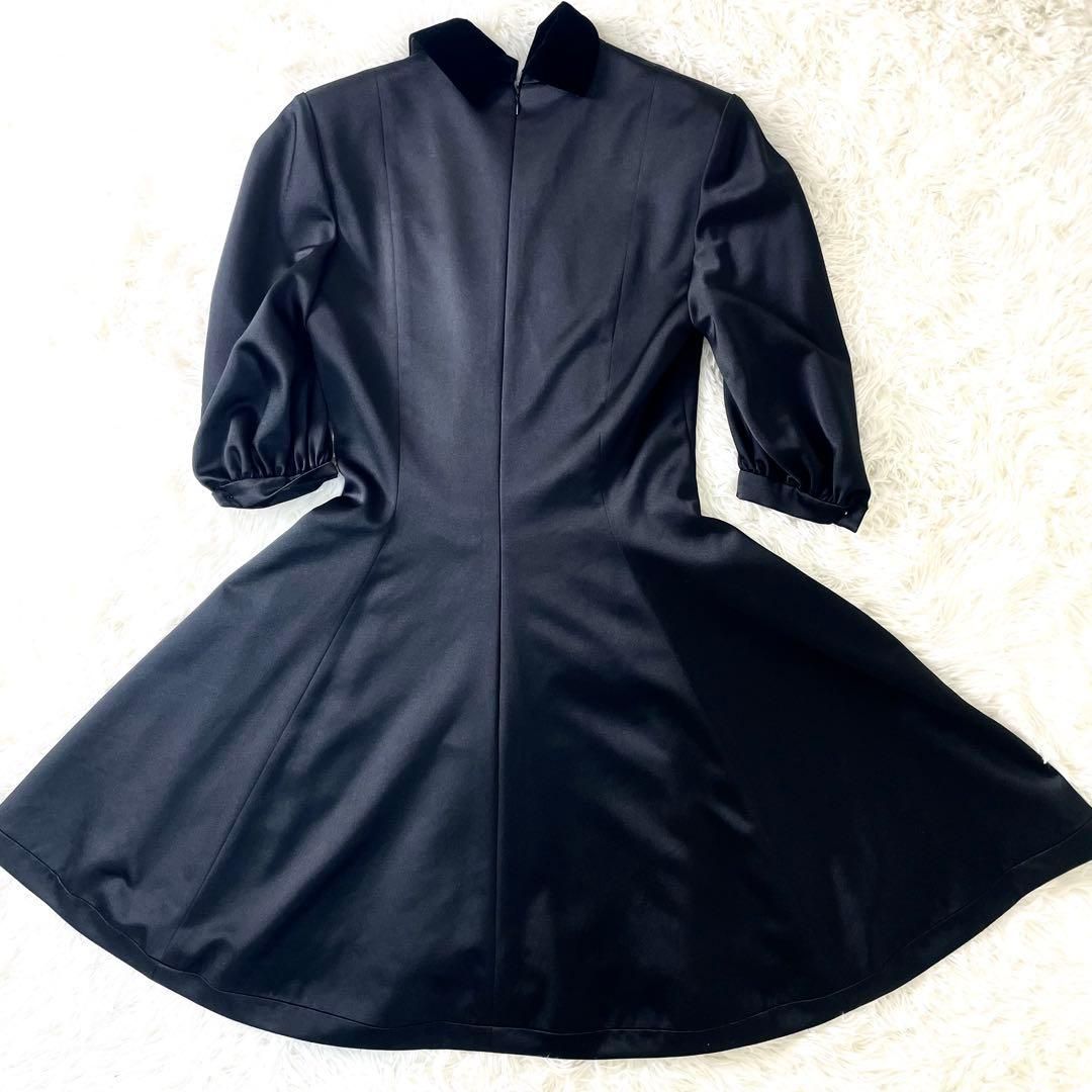 クリスチャンディオール Dior ワンピース ブラック 黒 金ボタン ベロア