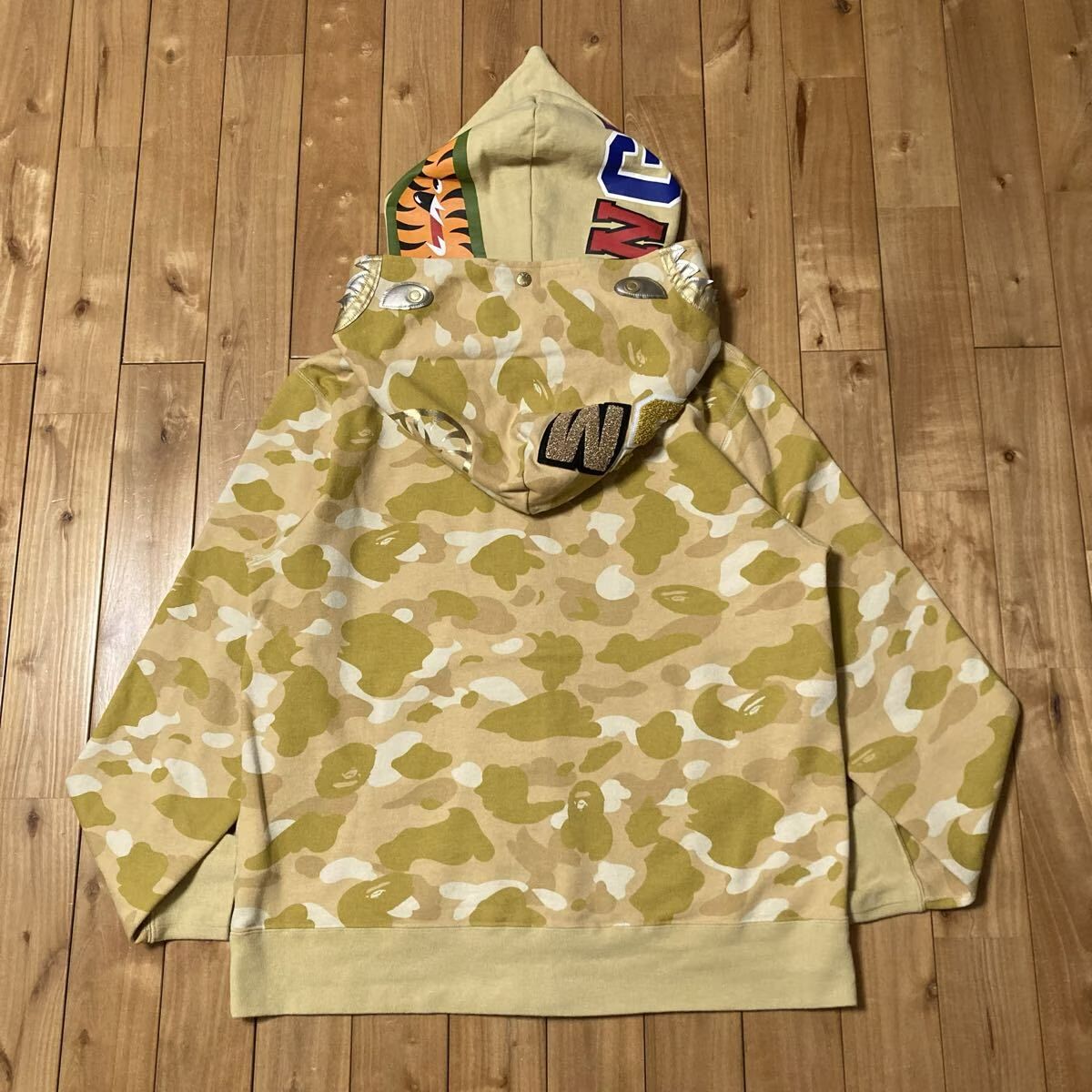 ☆2XL☆ Yellow Camo ダブル シャーク パーカー Double shark full zip