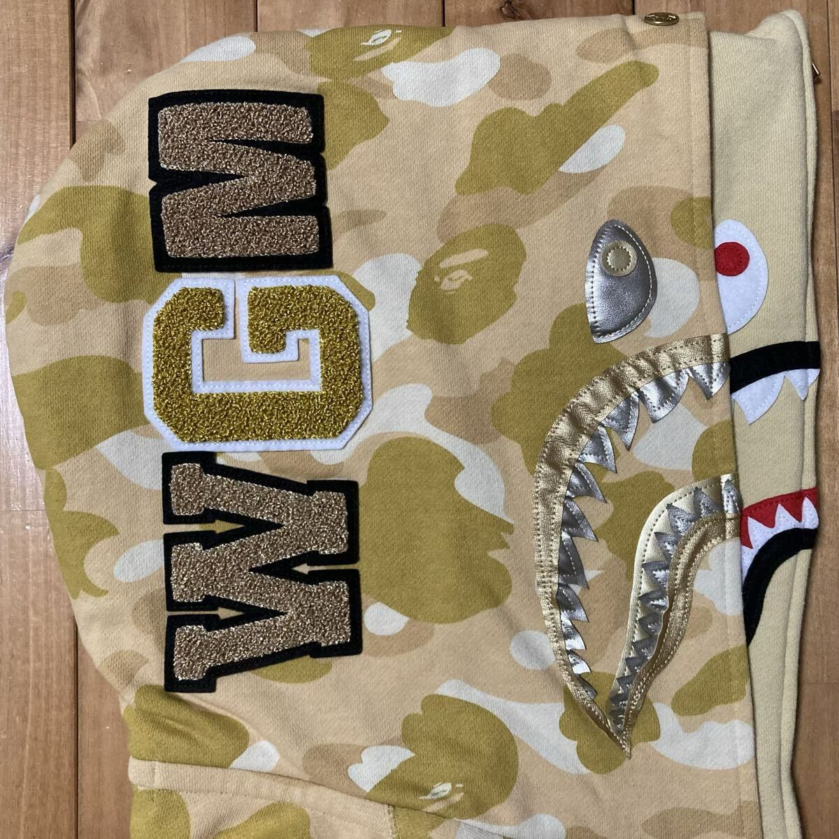 ☆2XL☆ Yellow Camo ダブル シャーク パーカー Double shark full zip