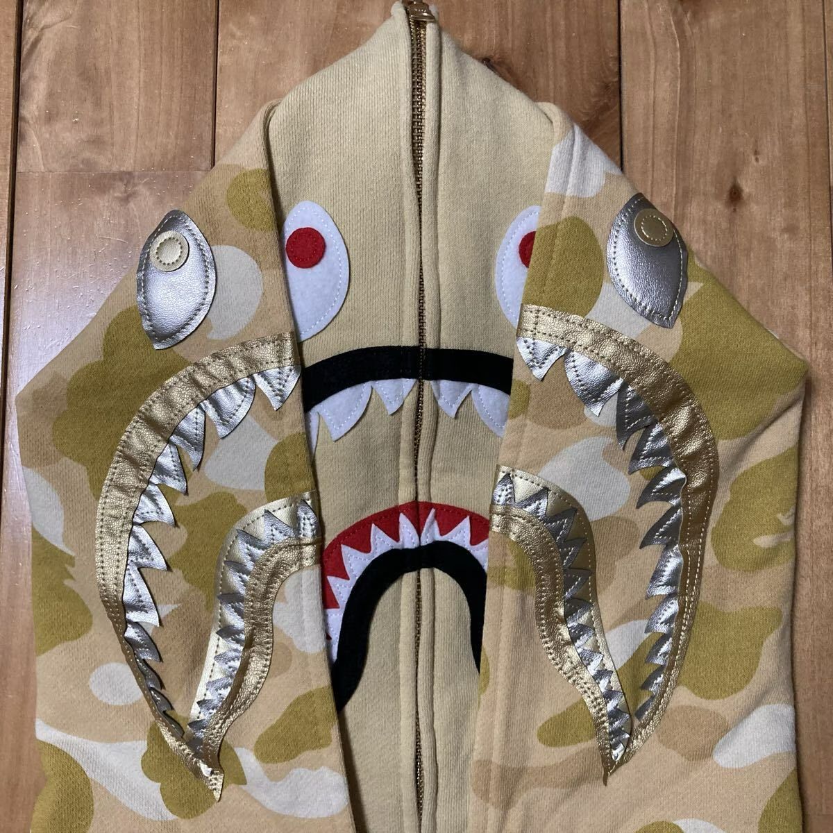 ☆2XL☆ Yellow Camo ダブル シャーク パーカー Double shark full zip