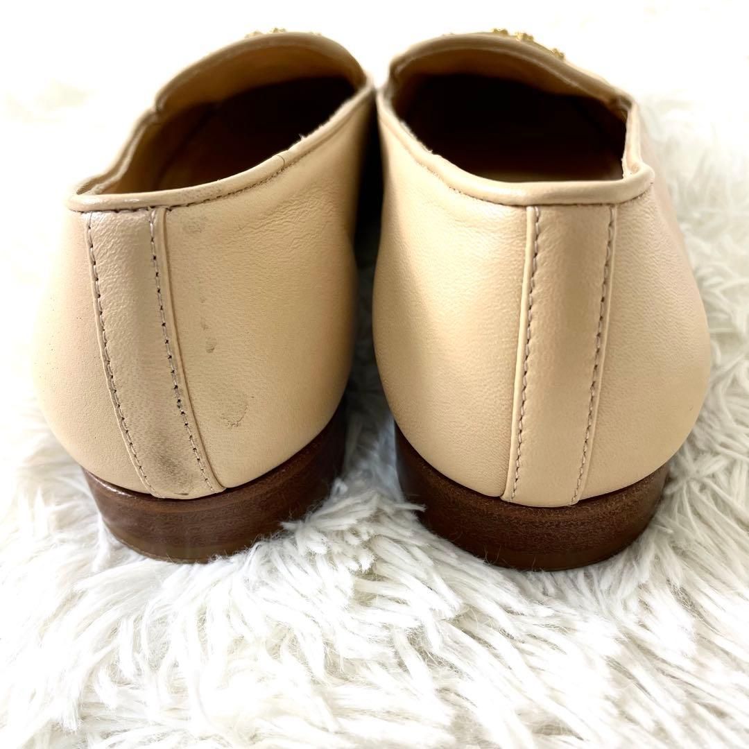 美品❣️CHANELローファー❣️38カーフ パールマーク❣️上品ベージュ シャネル CHANEL ローファー 革靴 ココマーク パール ベージュ - メルカリ