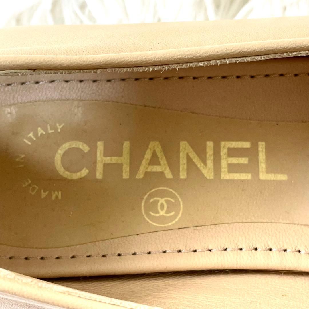 シャネル CHANEL ローファー 革靴 ココマーク パール ベージュ - メルカリ