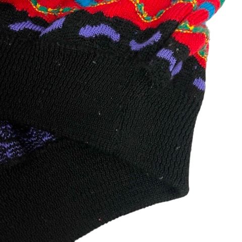 クージー COOGI ニット セーター ウール クルーネック 刺繍 総柄 S