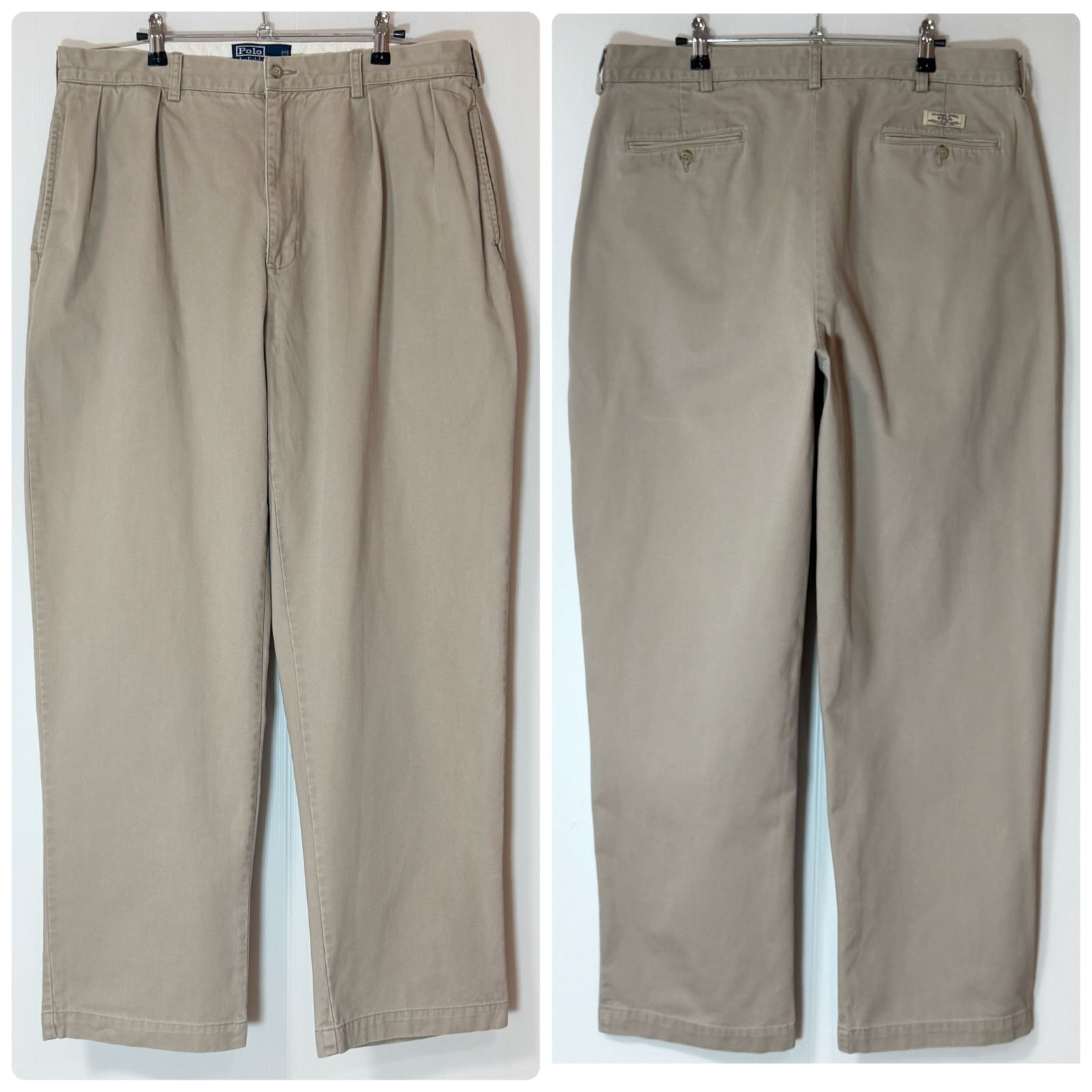 美品 90s Polo Ralph Lauren ポロラルフローレン ツータック チノパン