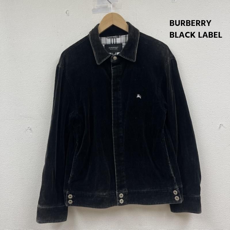 バーバリーブラックレーベル ワンポイント コーデュロイ ベロア ボタン