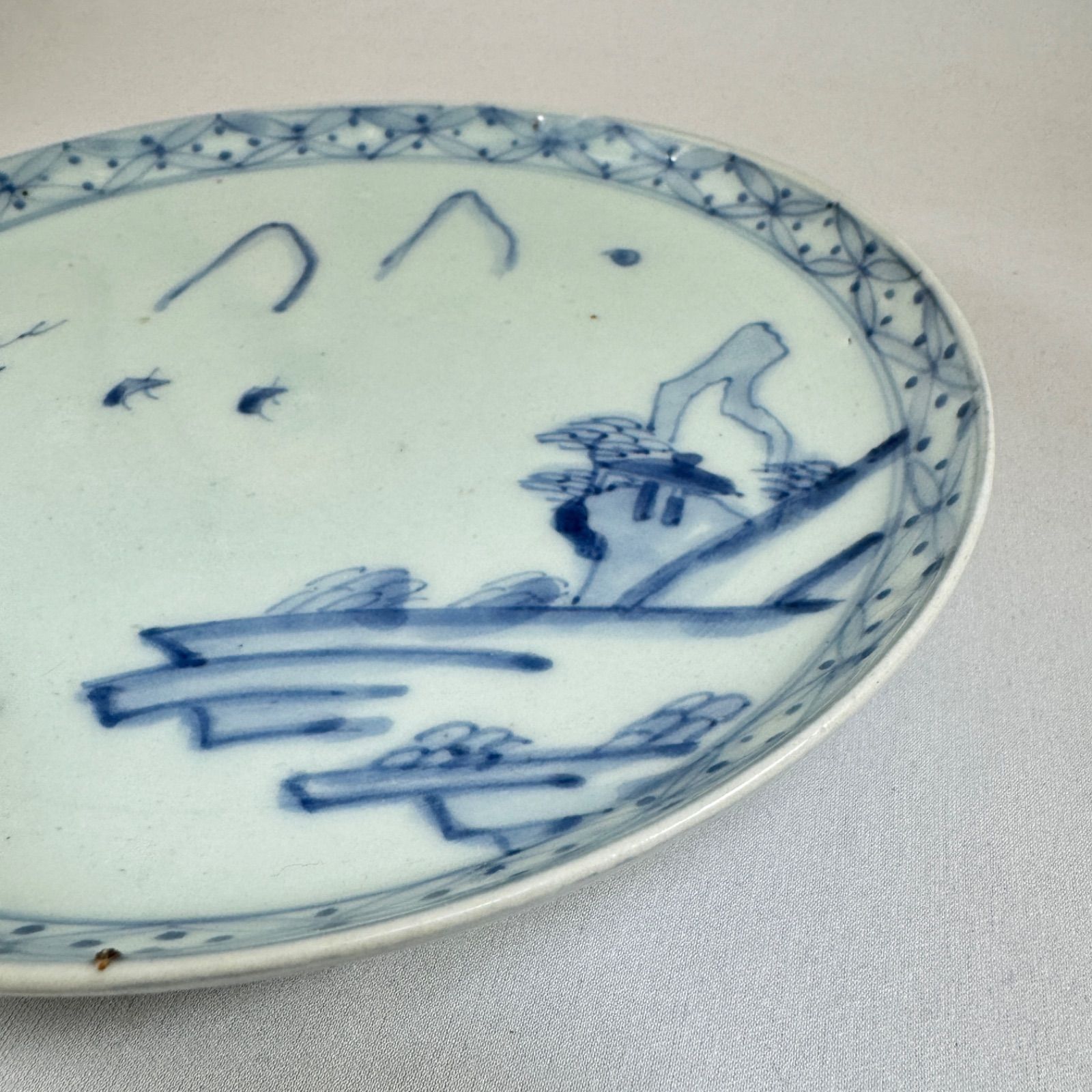 初期伊万里◇染付山水文皿◇古伊万里◇藍九谷◇江戸時代◇有田焼