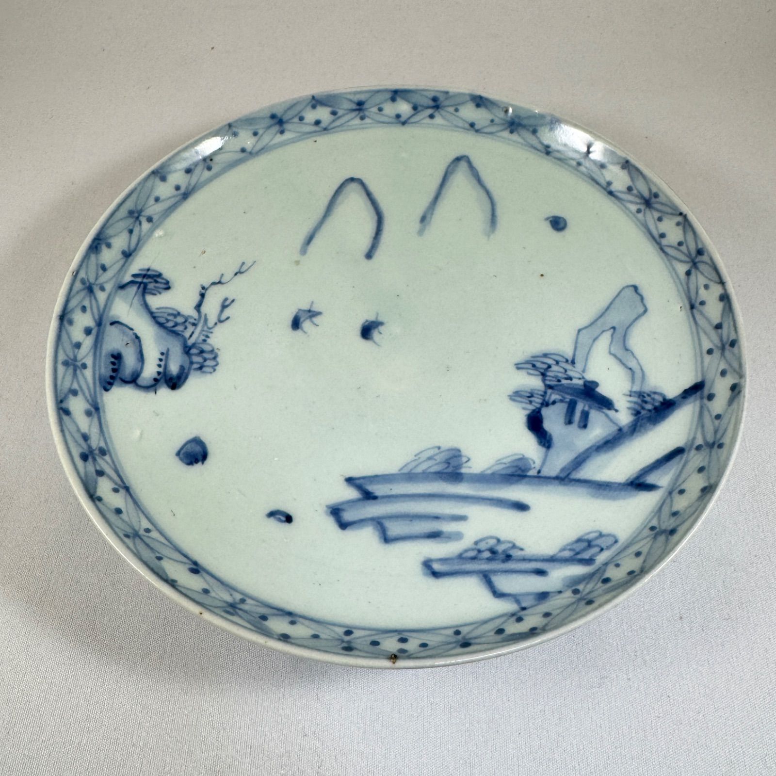 初期伊万里◇染付山水文皿◇古伊万里◇藍九谷◇江戸時代◇有田焼