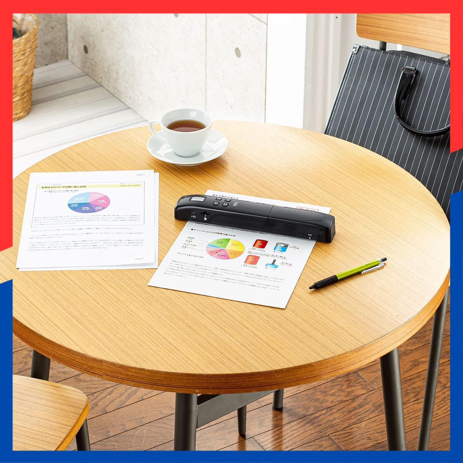  在庫処分 サンワサプライ ポータブルハンディスキャナ PSC HS 2 BK その他 文房具 事務用品