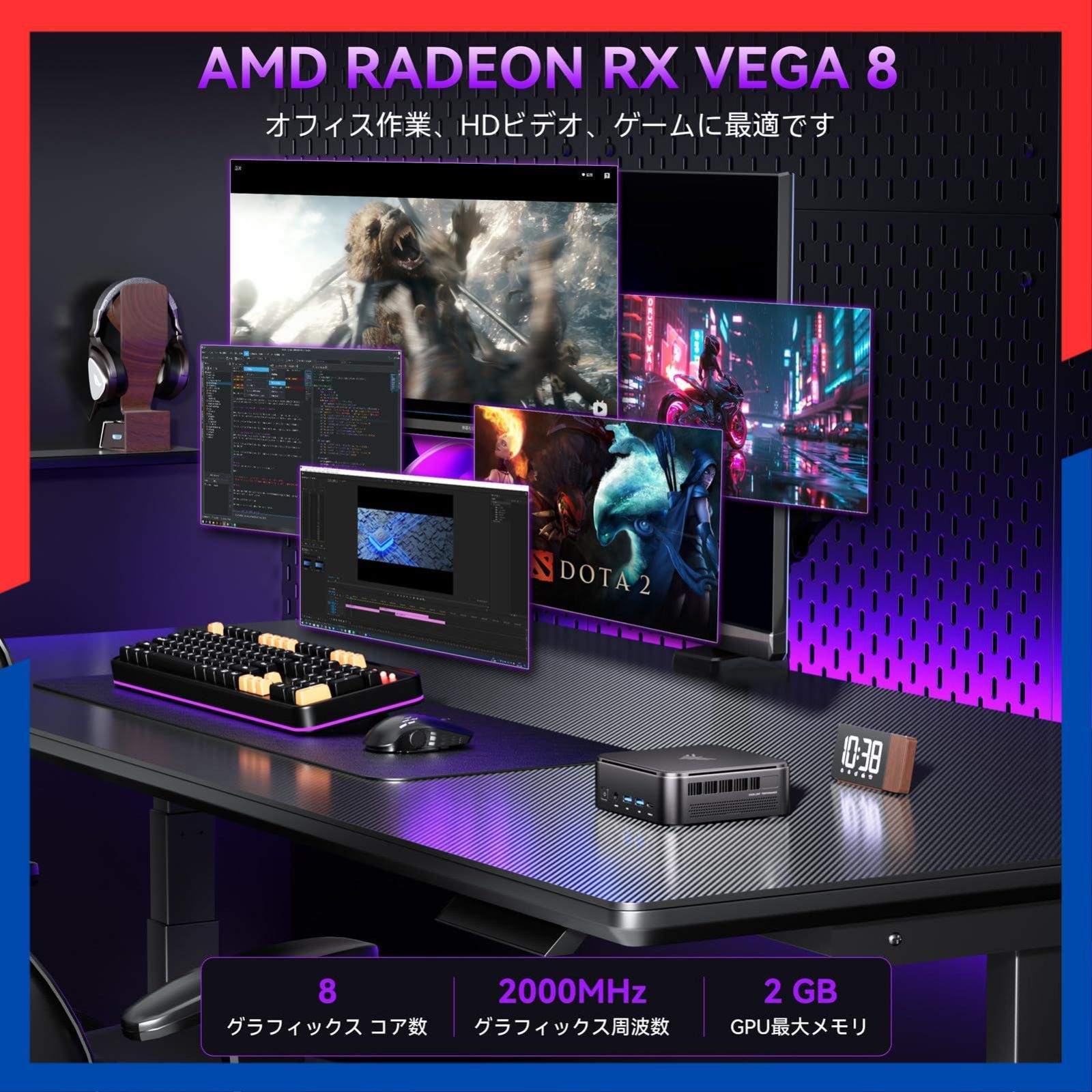 数量 最大4 5 GHz 16 GB 8 C T DDR 4 512 SSD 7730 U mini pc ryzen 7 K 60 Hz ミニパソコン 3画面出力 小型pc Windows 11 Pro WiFi ミニpc 6 Bluetooth