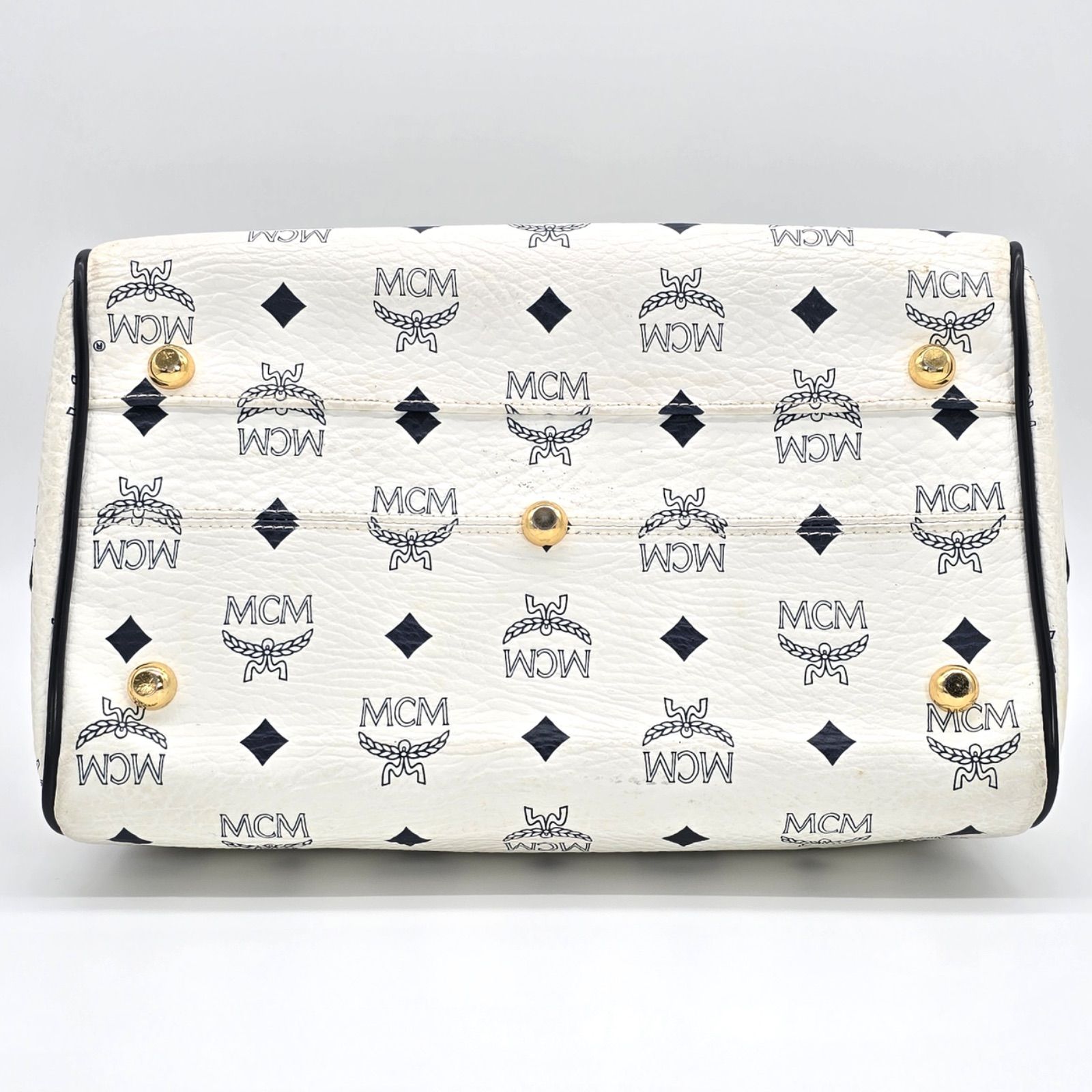 MCM エムシーエム ミニ ボストンバッグ 横幅約26.5㎝ ヴィセトス柄