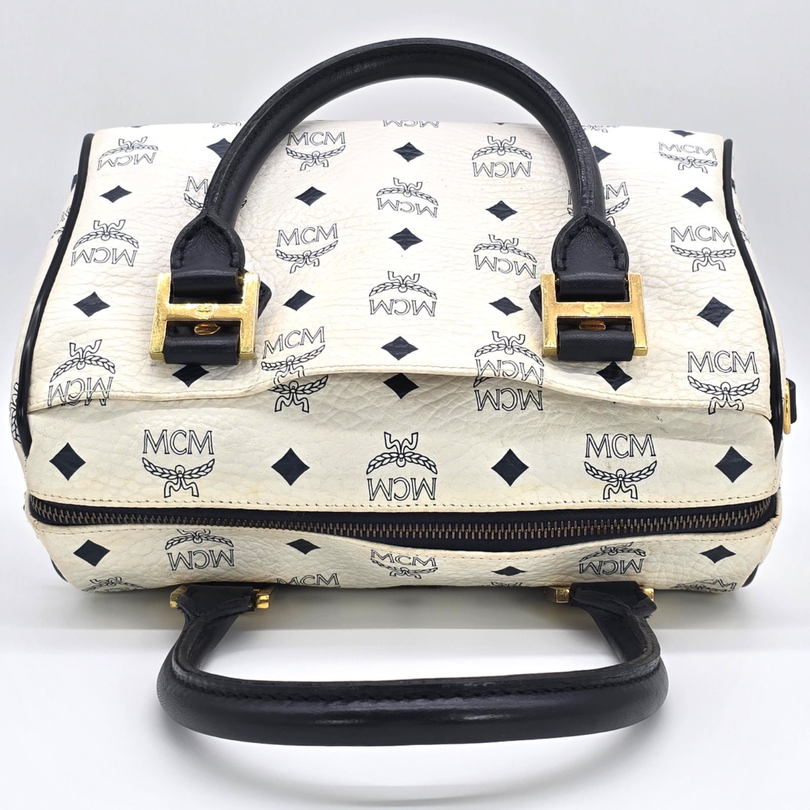 MCM エムシーエム ヴィセトス ボストンバッグ 幅50 MCM エムシーエム 2WAY ナイロン キャンバス ショルダー ハンド