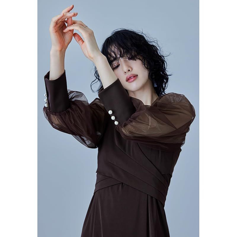 niana] クロスデザインブラウスセットドレス パーティードレス 結婚式