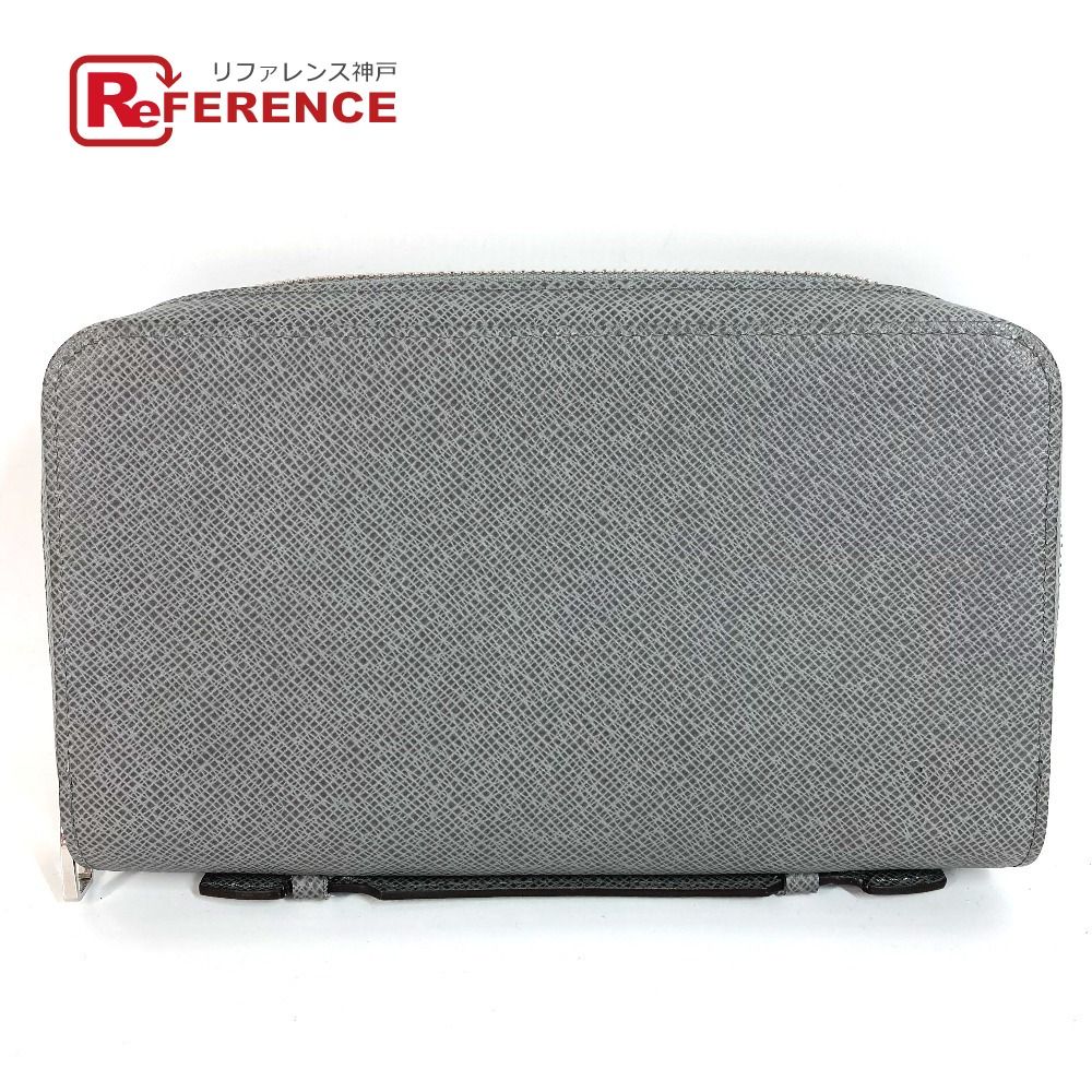 ルイ・ヴィトン グレー 美品 LOUIS VUITTON ルイヴィトン 長財布 ジッピー XL M42856 タイガレザー