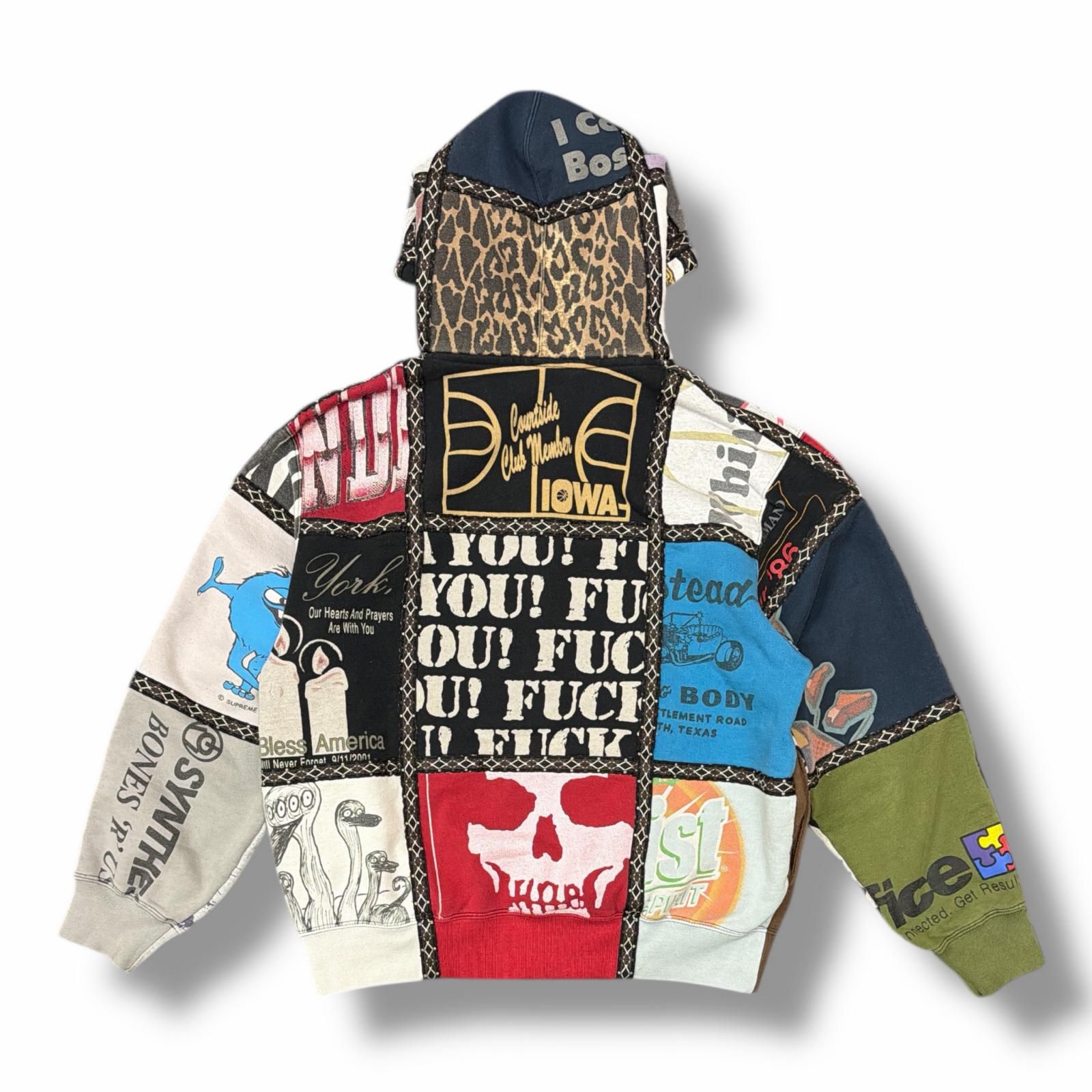 国内正規 Supreme × NUMBER(N)INE 25AW Patchwork Zip Up Hooded