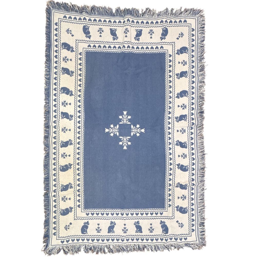 vintageラグ ブランケット マルチカバー タペストリー アニマル 動物