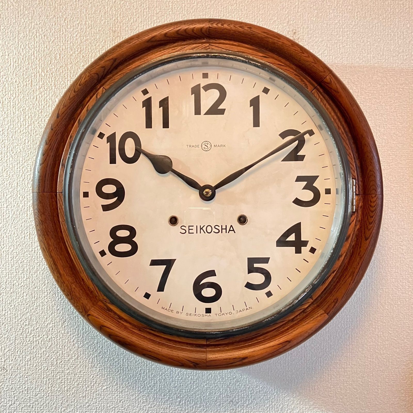 昭和レトロ 精工舎 丸型グレシャム型掛時計 オーバーホール済 稼働品