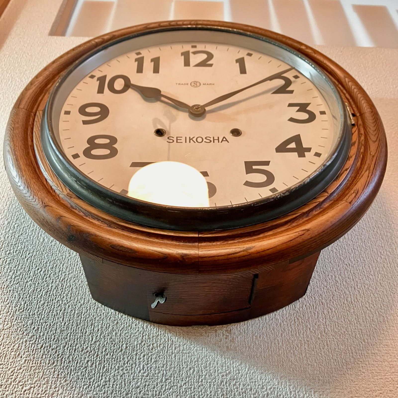 昭和レトロ 精工舎 丸型グレシャム型掛時計 オーバーホール済 稼働品