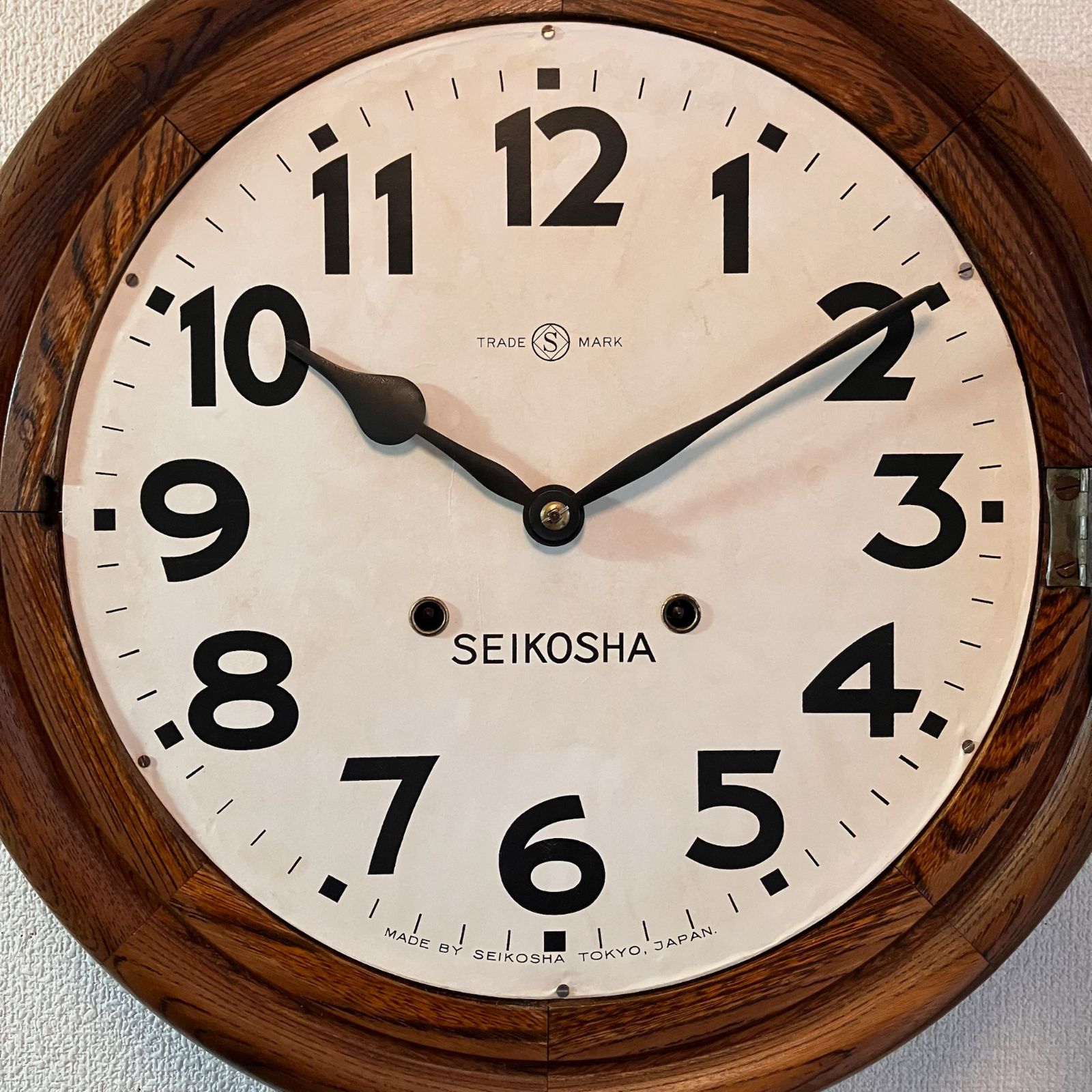 昭和レトロ 精工舎 丸型グレシャム型掛時計 オーバーホール済 稼働品