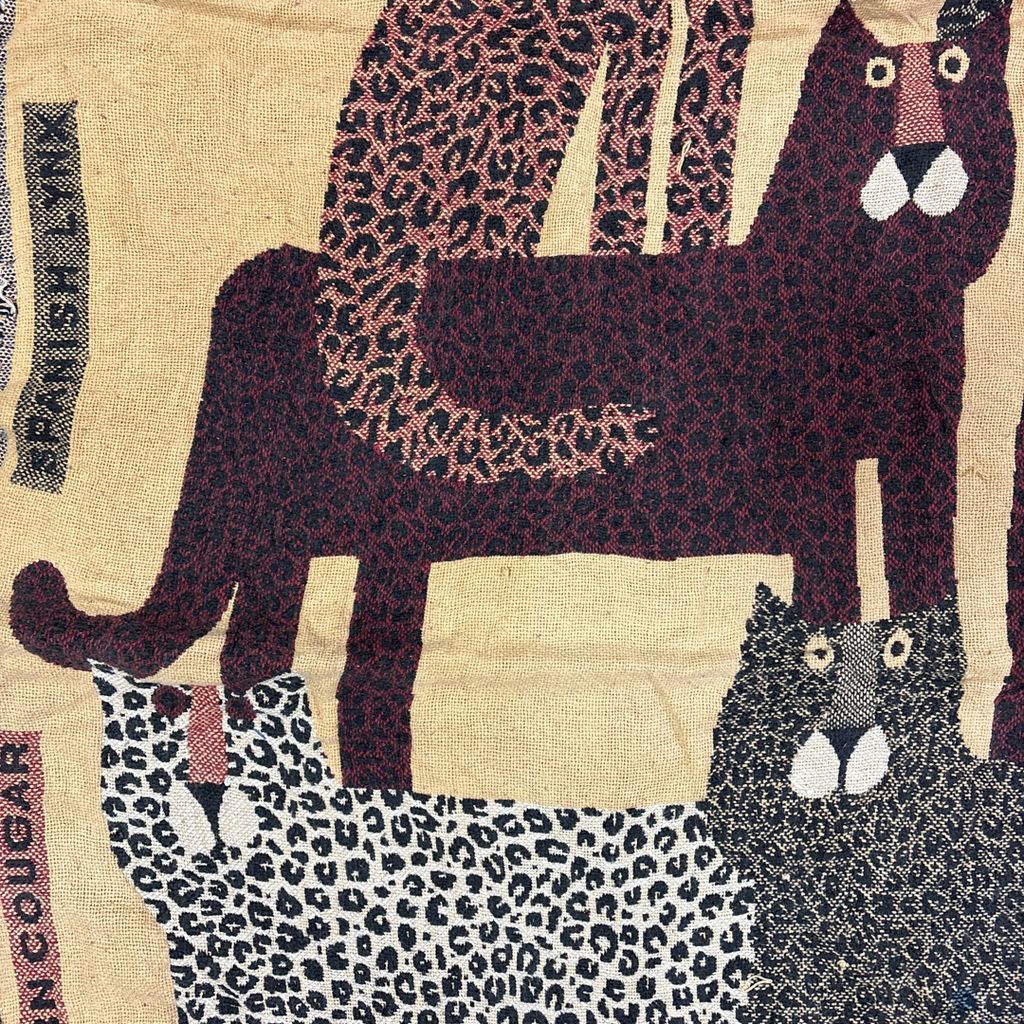 vintageラグ ブランケット マルチカバー タペストリー アニマル 動物