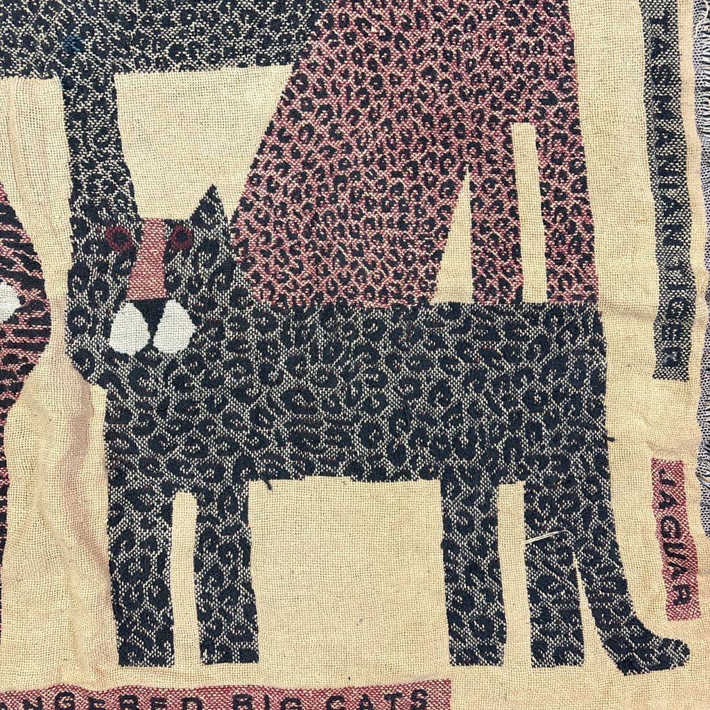 vintageラグ ブランケット マルチカバー タペストリー アニマル 動物