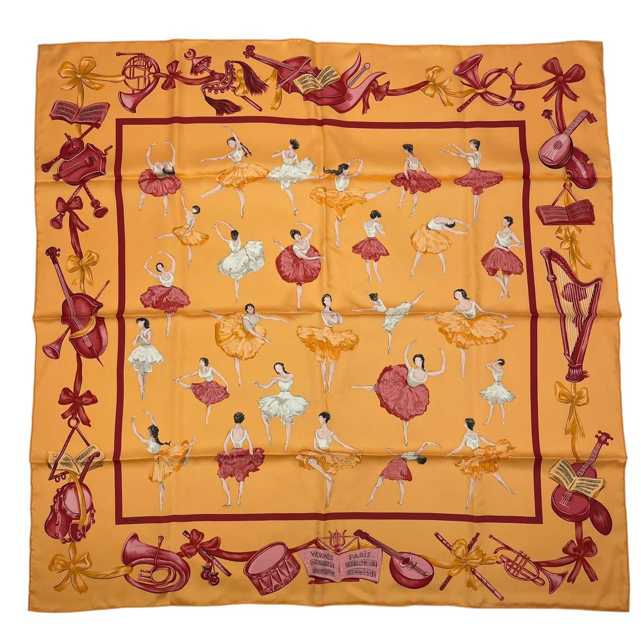 HERMES エルメス90 La Danse バレエの踊り子シルク100% HERMES HERMES