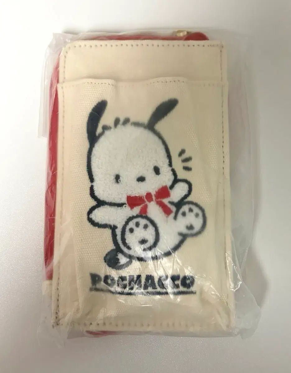 Sanrio ポチャッコ スマートフォン ショルダーバッグ_35周年 レッドリボン
