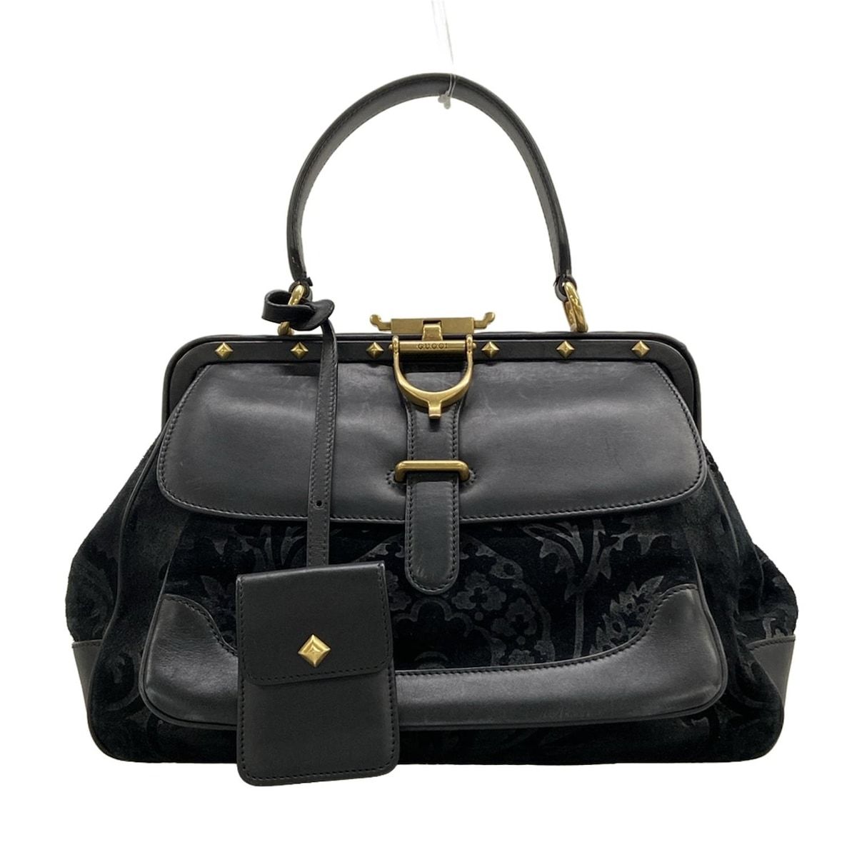 GUCCI(グッチ) ハンドバッグ オールドグッチ 303886 黒 レザー - メルカリ 