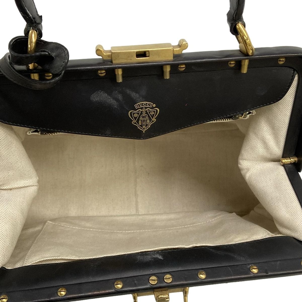 GUCCI(グッチ) ハンドバッグ オールドグッチ 303886 黒 レザー - メルカリ 