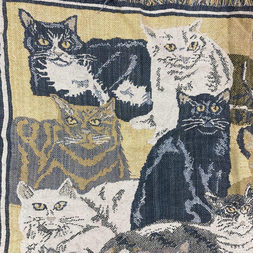 vintageラグ ブランケット マルチカバー タペストリー アニマル 動物