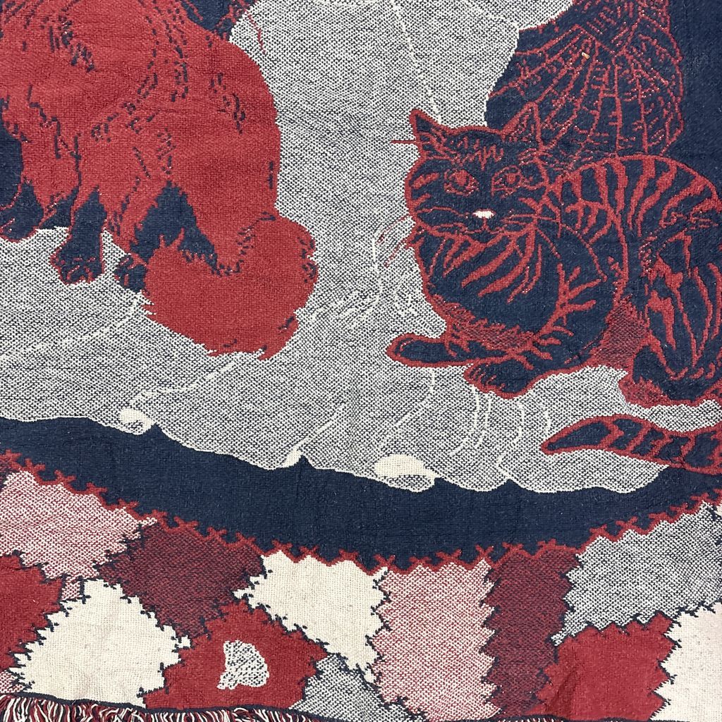 vintageラグ ブランケット マルチカバー タペストリー アニマル 動物