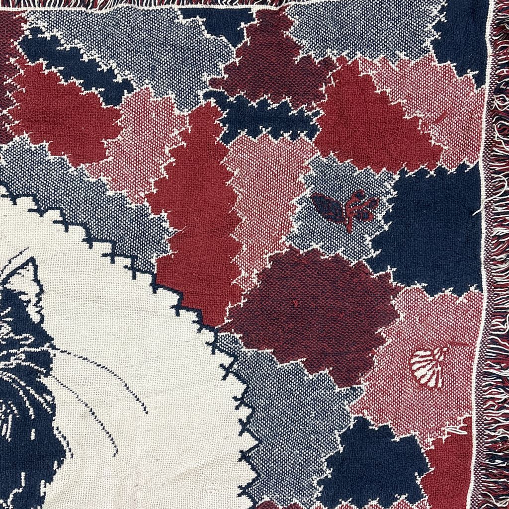 ヴィンテージラグ　マルチカバー　タペストリー　アニマル柄　ゴブラン織り　90s ヴィンテージラグ マルチカバー タペストリー アニマル柄 ゴブラン織り