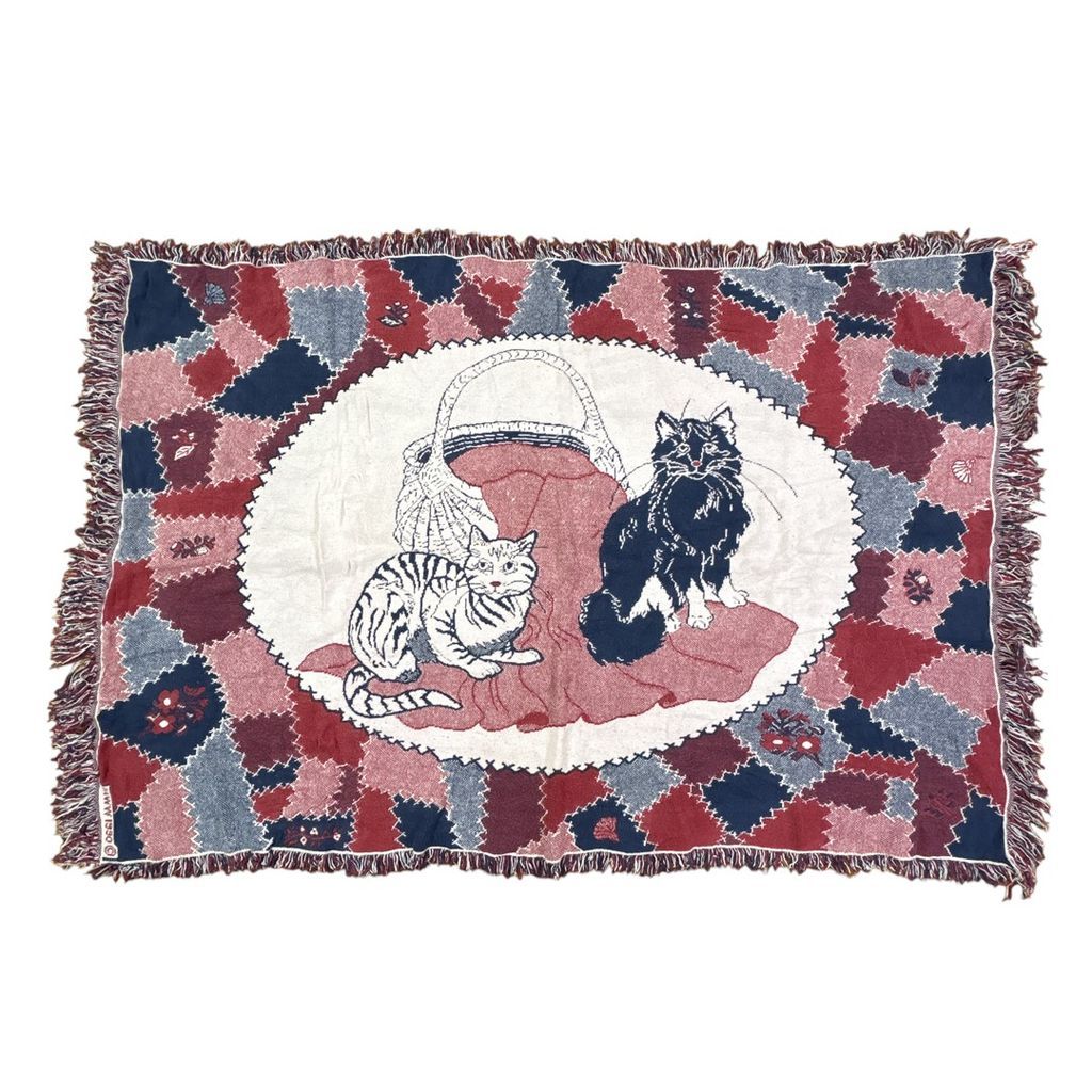 vintageラグ ブランケット マルチカバー タペストリー アニマル 動物