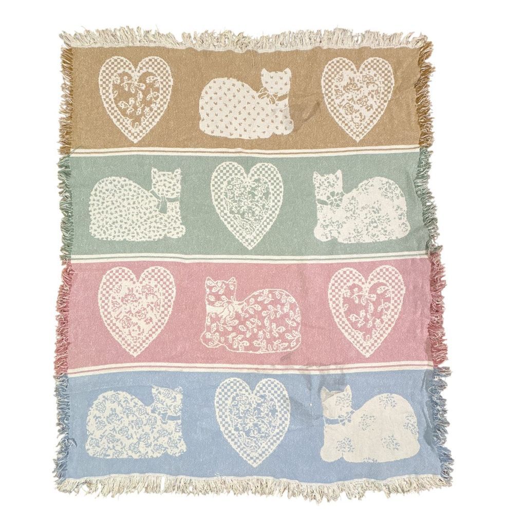 vintageラグ ブランケット マルチカバー タペストリー アニマル 動物